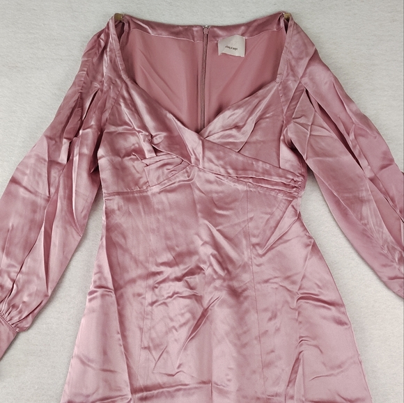 Cinq A Sept Elegant Pink Satin Dress Size XS - Picture 4 of 6